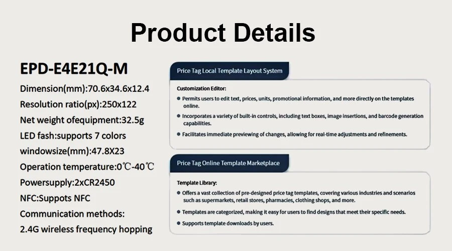2.6 Inch Electronic Price Tag Extrusion Channel 2.6 Inch Electronic Price Tag Extrusion Channel
